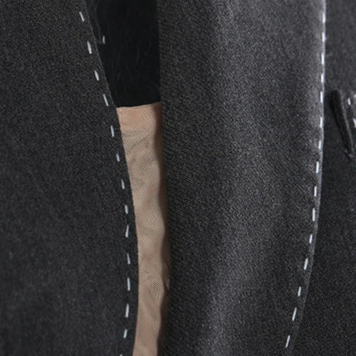 Load image into Gallery viewer, Women Gray Topstitched Mesh Elegant Shaped Long Dress New V-Neck Sleeveless Fashion Tide Spring Autumn 2025 1DJ0343
