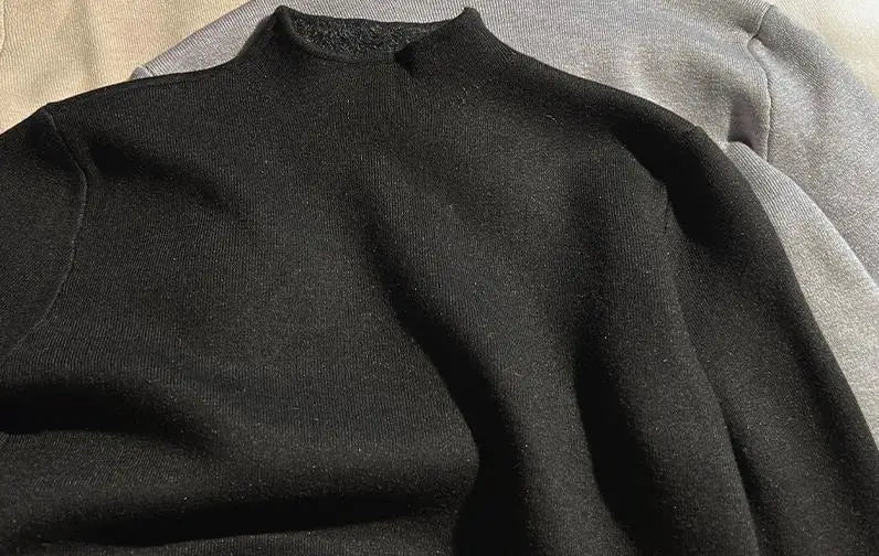 Solid Elegant Basic Knit Pullover Tops Women Half Turtlneck Velvet Sweater Long Sleeve Casual Slim Korean Fashion Autumn Winter