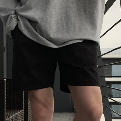 Load image into Gallery viewer, Simple Male Shorts Casual Lace-up Straight Wide Leg Men&#39;s Loose Trousers Solid Color Menwear Fashion Summer 9C6336
