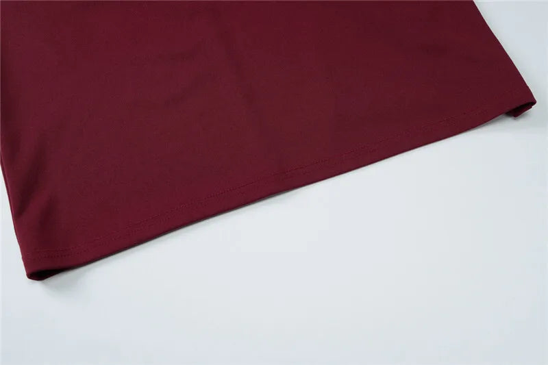 Strapless Backless Sexy Maxi Dress For Women Burgundy Mesh Sleeve Off-shoulder Bodycon Club Party Evening Long Dress