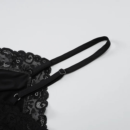 Load image into Gallery viewer, Lace Spaghetti Strap Sexy Mini Dress For Women Robe Fashion Sleeveless Backless Bodycon Side Split Club Dress Vestido
