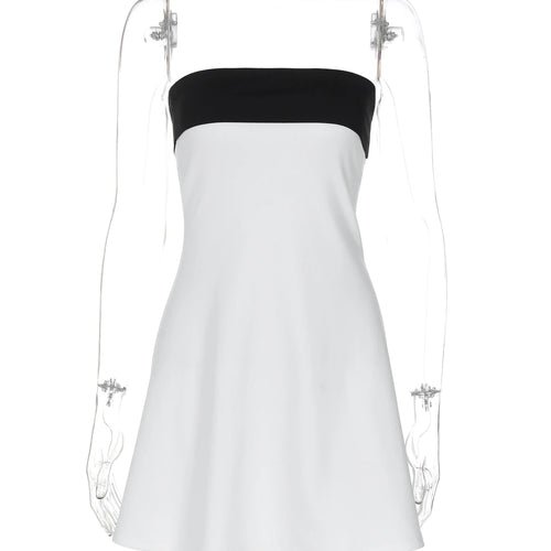 Load image into Gallery viewer, Elegant Matching Color Strapless Backless Sexy Slim Mini Prom Dress Summer Women Casual Clothes Evening Party Birthday
