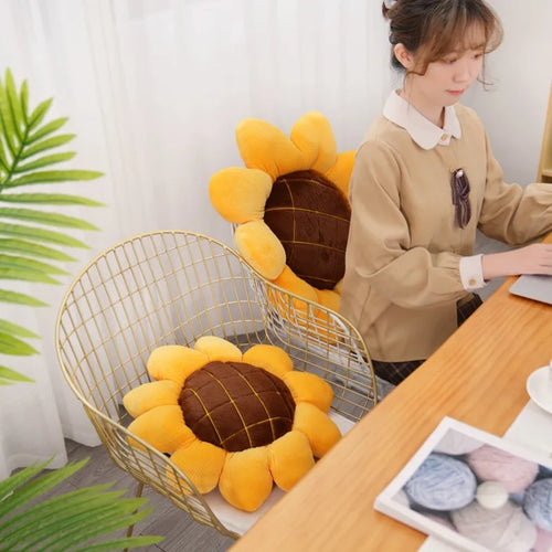 Load image into Gallery viewer, 40cm Kawaii Sunflower Plush Pillow Cushion Soft Sunflower Plant Mat Stuffed Sofa Bed Sleeping Back Cushion Decor Gifts
