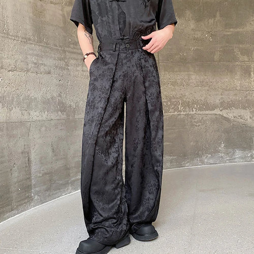 Load image into Gallery viewer, Summer New Man&#39;s Pants Three-dimensional Jacquard Design Broad Leg Straight Tube Trend Fashion Loose Trousers 9C5613
