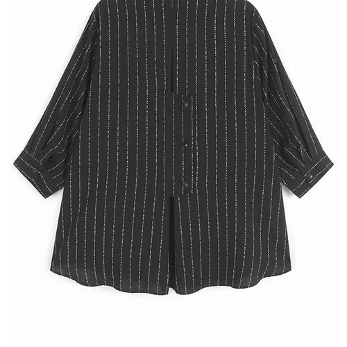 Load image into Gallery viewer, Tassels Striped Shirt Wide Leg Shorts Two Piece Suit New Lapel Long Sleeve Women Fashion Tide Spring Autumn 2025 1DJ1226
