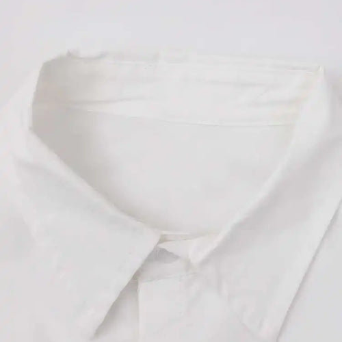 Load image into Gallery viewer, Women White Buckle Pocket Big Size Casual Blouse New Lapel Long Sleeve Shirt Fashion Tide Spring Autumn 2025 CPG1715
