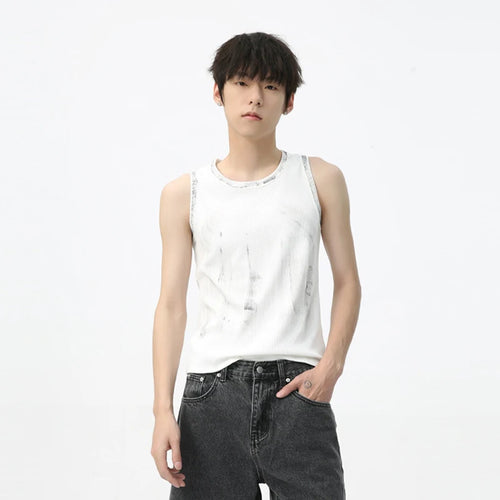 Load image into Gallery viewer, Men&#39;s Sleeveless Tank Top Round Neck Solid Color Trend Fashion Loose Casual Male Vest Summer Niche Design 9C5623
