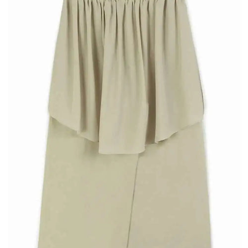 Load image into Gallery viewer, High Elastic Waist Apricot Ruffles Irregular Wide Leg Pants New Trousers Women Fashion Tide Spring Autumn 2025 1DJ0296
