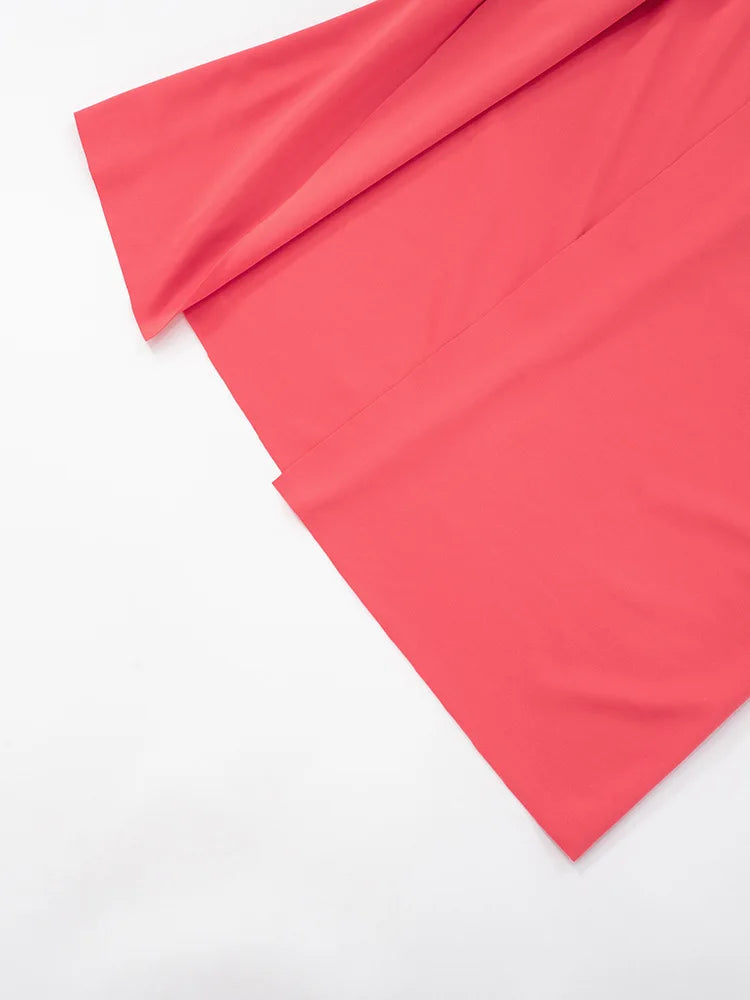 Off-shoulder Backless Split Sexy Maxi Dress Women Gown Pink Summer New Zipper Strapless Evening Club Party Long Dress