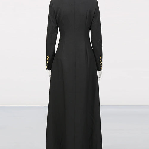 Load image into Gallery viewer, Personality Pattern Patchwork Long Coat Round Neck Long Sleeve Hit Color Elegnat Jacket Female Fashion
