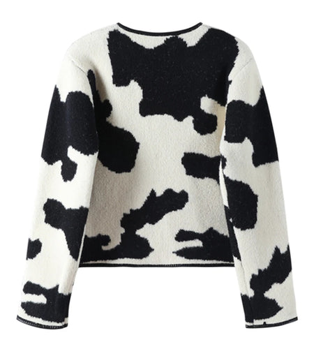 Punk Style Gothic Crop Wool Knitted Y2K Coats Fashion Color Block Long Sleeve Woman Cardigan Jackets Warm Streetwear 2023 C-142