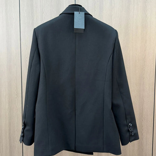 Load image into Gallery viewer, Hit Color Patchwork Feather Chic Blazer For Women Notched Long Sleeve Spliced Pockets Elegant Coats Female Fashion
