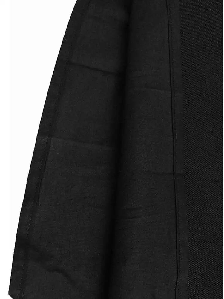 Women Black Topstitched Mesh Big Size Strap Dress New Square Collar Sleeveless Fashion Tide Spring Autumn 2025  1DH6192