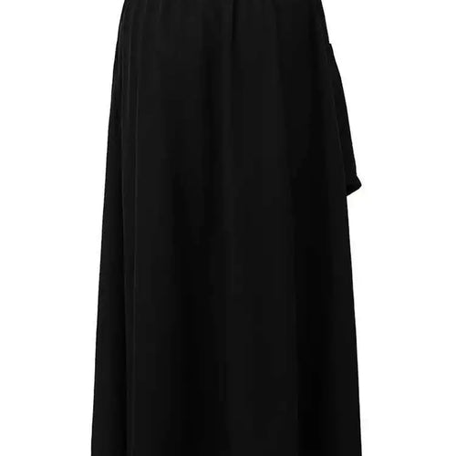 Load image into Gallery viewer, High Elastic Waist Black Irregular Pocket Midi A-line Half-body Skirt Women Fashion Tide New Spring Autumn 2025 1DH5348
