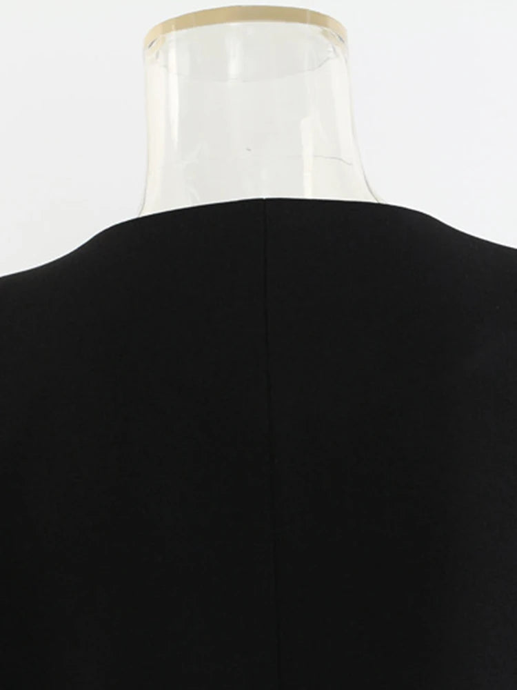 Women Black Brief Elegant Long Slim Shaped Blazer New V-neck Long Sleeve Jacket Fashion Tide Spring Autumn 2025 1DH9527