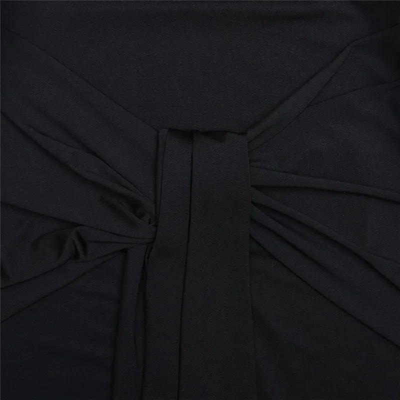 Half High Collar Irregular Tank Dress For Women 2024 New Fashion Sleeveless Bodycon Ruched Sexy Long Dress Elegant