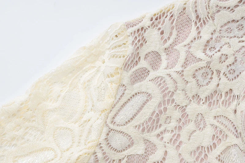 Lace Hollow Out Long Sleeve Sexy Mini Dress For Women Fashion Half High Collar Bodycon Club Party Dress Elegant Dresses