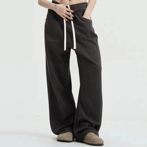 Load image into Gallery viewer, Men's Sweatpants Casual Elastic Waist Pants American Street Style Straight Leg Trendy  Loose Solid Color Menwear 9W1739
