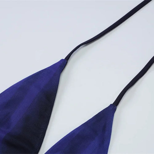 Load image into Gallery viewer, Deep V Neck Print Sexy Maxi Dress Women Gown Blue Halter Sleeveless Backless High Waist Split Long Dress Clubwear
