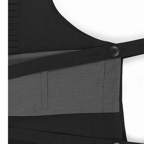 Load image into Gallery viewer, Women Black Color-block Pleated Big Size  Strap Dress New Square Collar Sleeveless Fashion Tide Spring Autumn 2025 1DH6342
