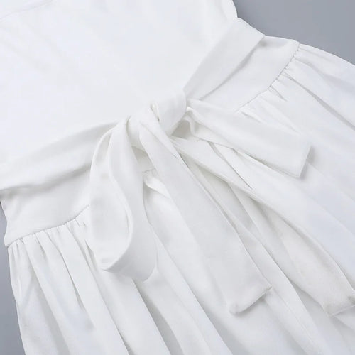 Load image into Gallery viewer, Elegant White Sundress Spaghetti Strap Backless Midi Dress For Women Fashion Sleeveless A-line Loose Long Dress New
