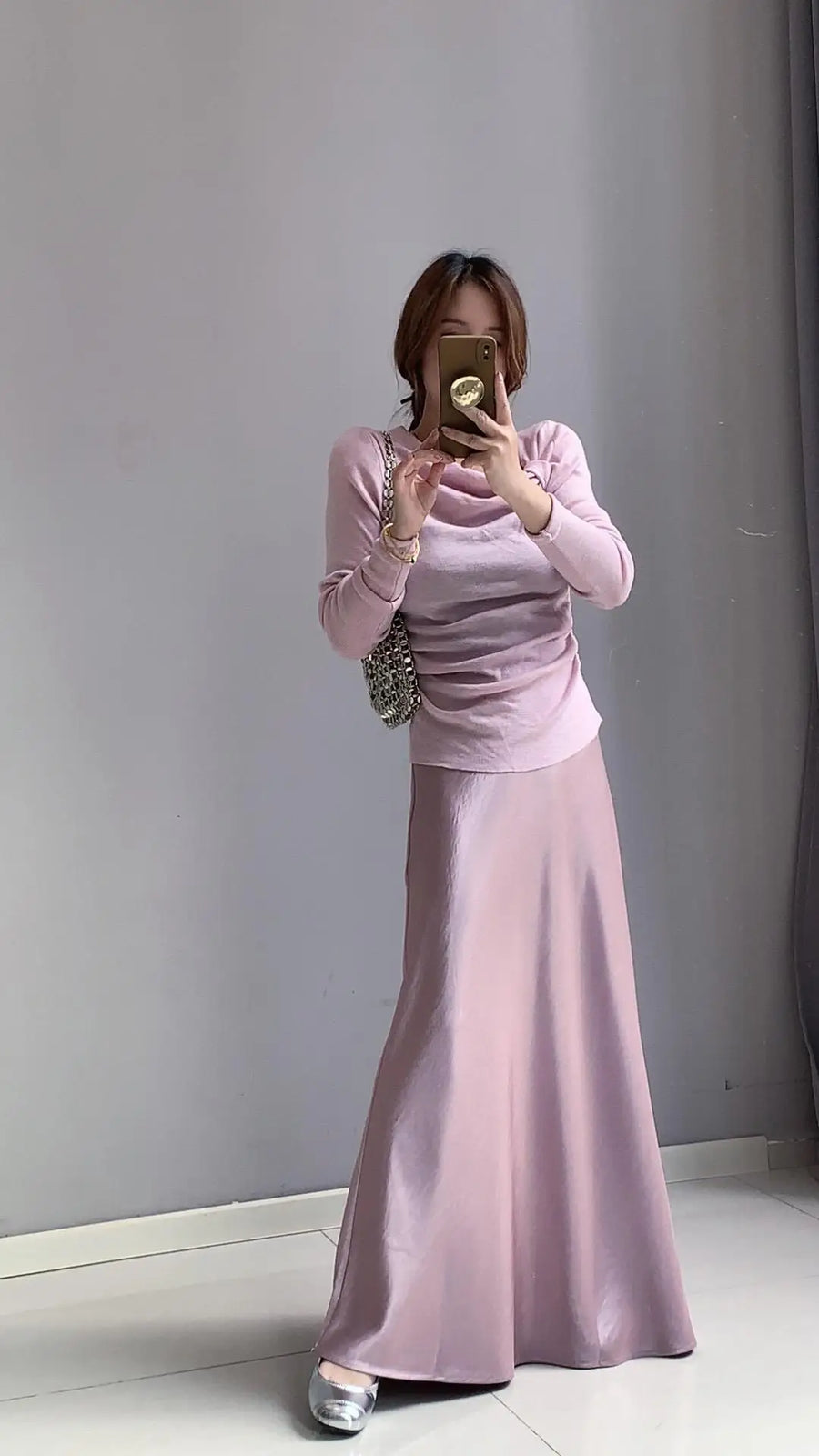 Spring Summer French Fashion Solid Elegant Versatile Long Skirts Women Temperament High Waisted Vacation Fishtail Half Skirt New