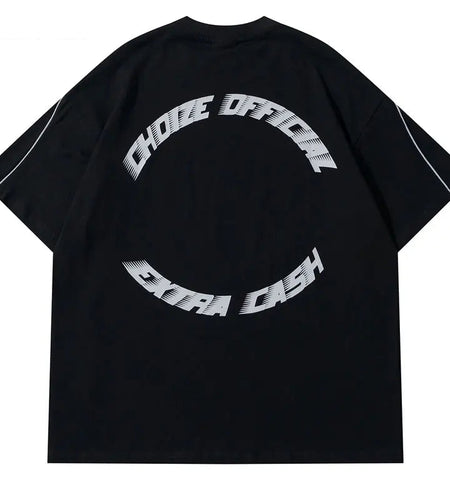 Hip Hop Men T-Shirt Streetwear Harajuku American Style Letter Print Oversize Tshirt Summer Fashion Casual Loose Tee Tops Clothes