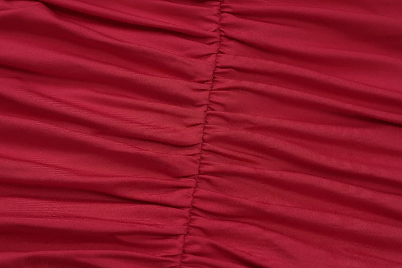 Four Bows Ruched Sexy Mini Dress For Women Fashion Solid O Neck Sleeveless Bodycon High Waist Club Dress Elegant