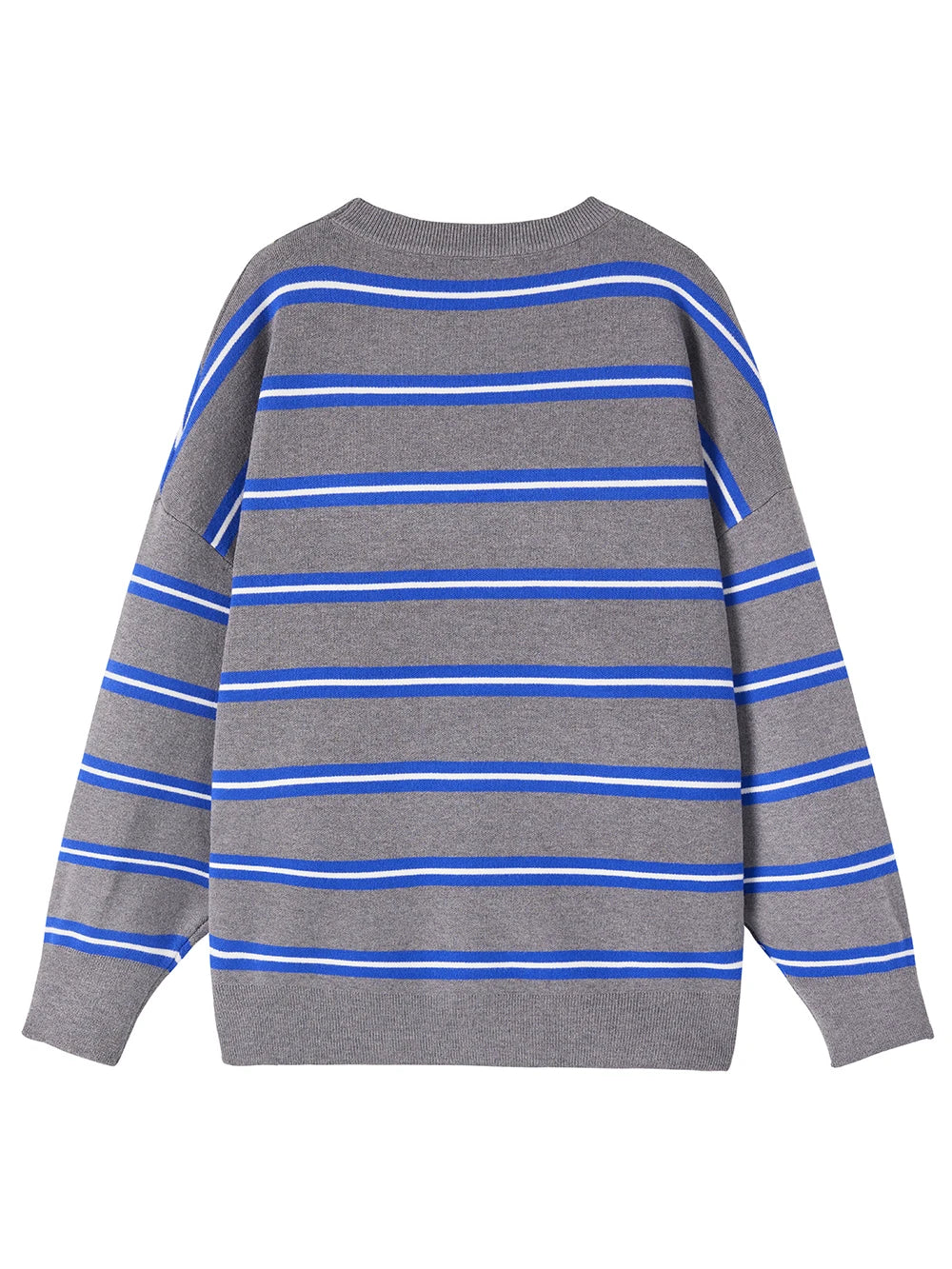 Boyfriend Women's Striped Oversized Sweater Fall Winter Unisex Lazy Casual Loose Pullover Tops Hip Hop Streetwear C-219