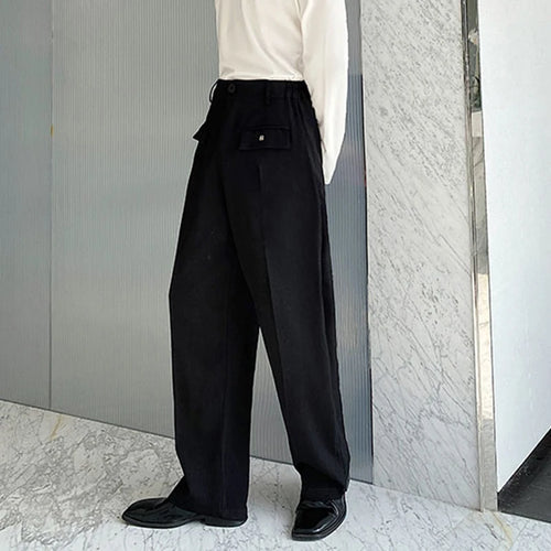 Load image into Gallery viewer, Men&#39;s Suit Pants Casual New Simple Straight Korean Style Metal Logo Design Fashion Unique Pocket Trousers Summer 9C5750
