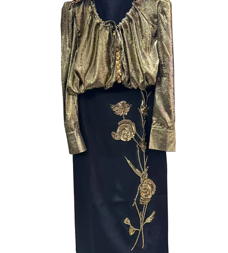 Hit Color Spliced Diamonds Two Piece Set For Women O Neck Short Sleeve Top High Waist Skirt Sets Female Fashion New