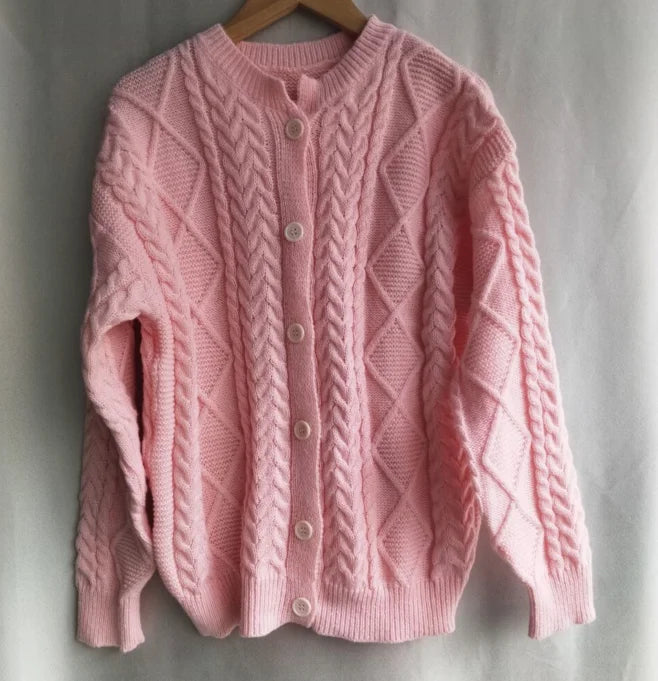 Japanese Two Piece Sets Womens Outfits Knit Oversized Cardigan Coat Peter Pan Collar Floral Dress Suit Fashion Sweet Dresses Set