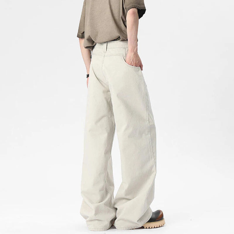 Men's Casual Pants New American Style High Street Trendy Patchwork Multi Pockets Design Male Straight Leg Bottoms 9W1803