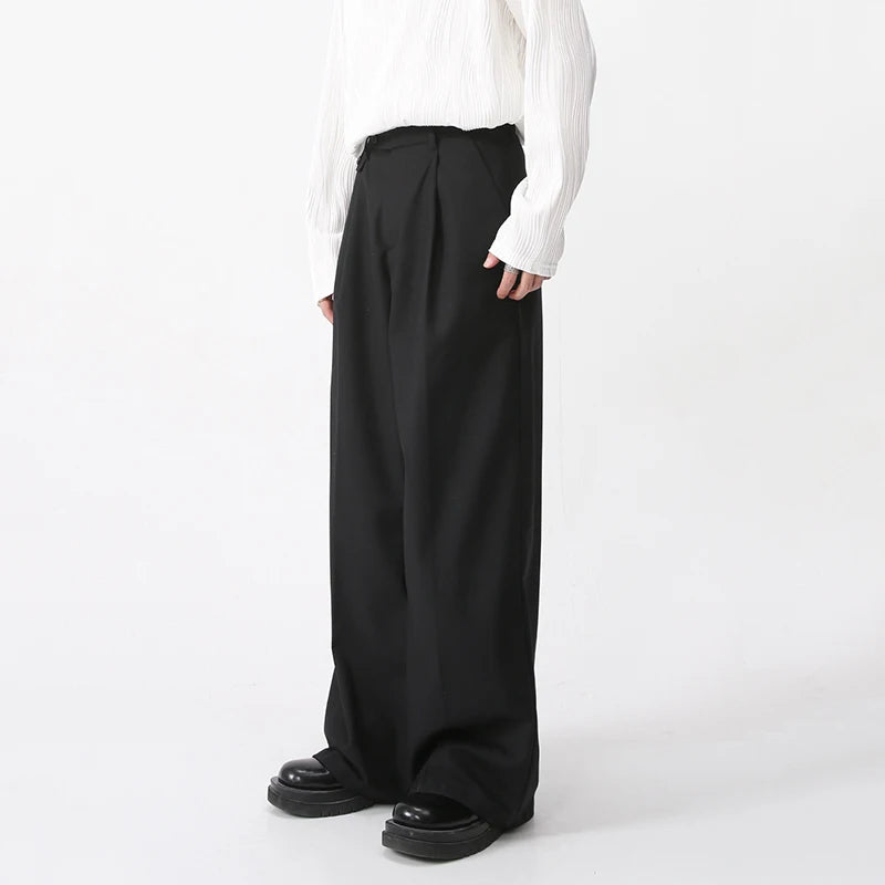 Men's Wear Spring New Casual Pants Loose Straight Korean Fashion Simple Solid Color Solid Color Male Trousers 9A6959