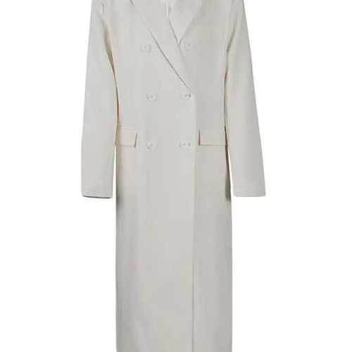 Load image into Gallery viewer, Women Beige Double Breasted Big Size Long Blazer New Lapel Long Sleeve Jacket Fashion Tide Spring Autumn 2025 1LD2046
