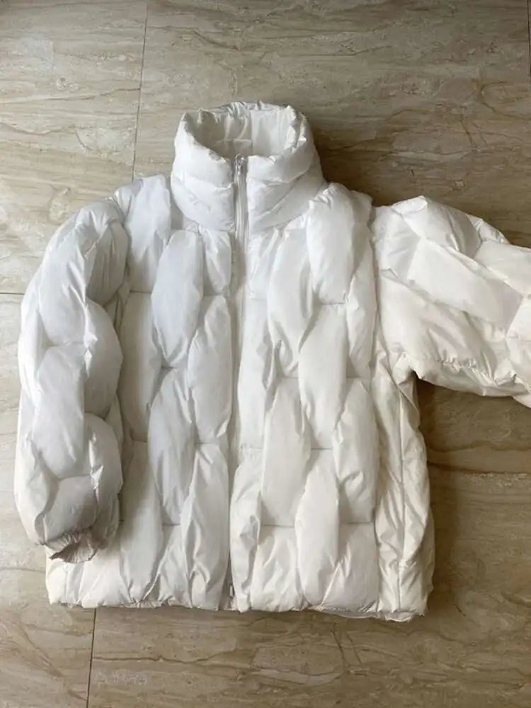 Brown Thick Big Size Keep Warm Cotton-padded Coat Long Sleeve Women Parkas Fashion Tide New Autumn Winter 2025 CP3464