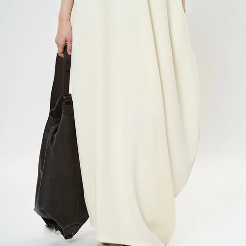 Load image into Gallery viewer, Women Black Brief Irregular Shaped Pocket Long Elegant Dress New V-Neck Sleeveless Fashion Tide Spring Autumn 2025 1DH9419
