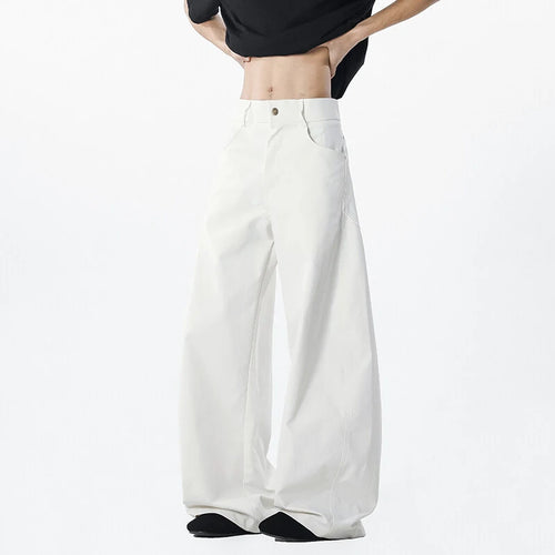 Load image into Gallery viewer, Men' Causal Pants New Korean Style Straight Wide Leg Stylish Handsome Solid Color Trendy Male Loose Bottoms Summer 9W1881
