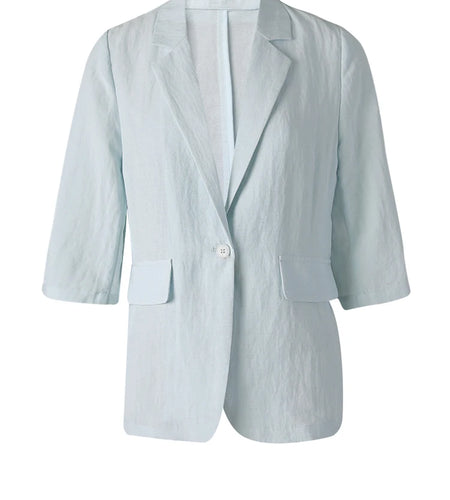 Women Black Thin Elegant Single Button Blazer New Lapel Half Sleeve Jacket Fashion Tide Spring Summer 2025 CPG3268