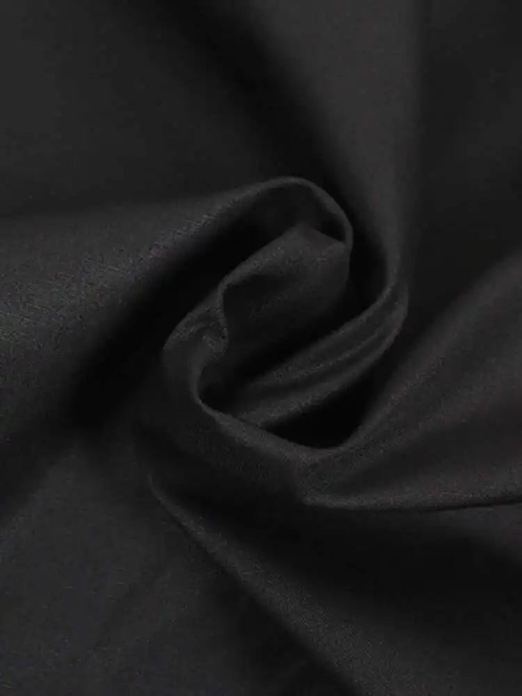 Women Black Irregular Shirt Dress New Lapel Lartern Long Sleeve Belt Waist Loose Fashion Tide Spring Autumn 2025 1DH2257