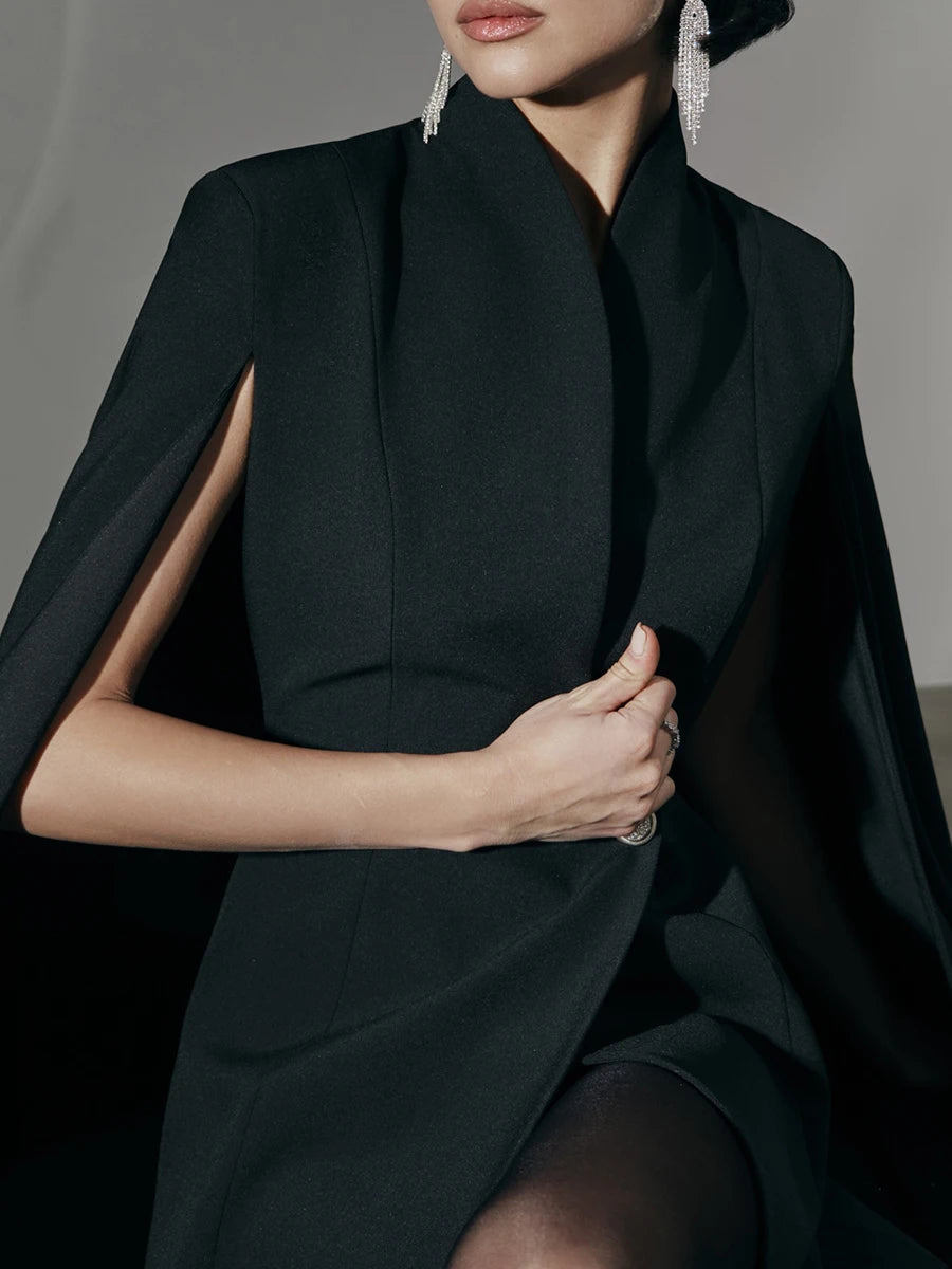 Solid Slimming Spliced Button Minimalist Jackets for Women V Neck Long Sleeves Temperament Jacket Female Clothing