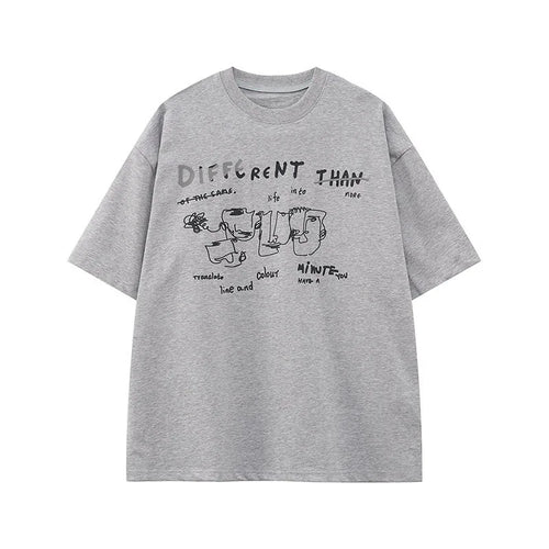 Load image into Gallery viewer, Men's T-shirts New Korean Letter Printed Design Solid Color Loose Trendy Short Sleeve Fashion Male Casual Top 9W1597
