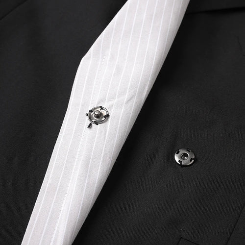 Load image into Gallery viewer, Women Black Striped Color-block Big Size Blazer New Lapel Long Sleeve Jacket Fashion Tide Spring Autumn 2025 2AA2393
