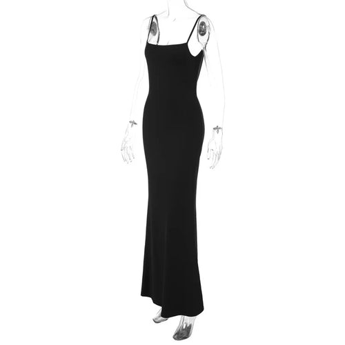 Load image into Gallery viewer, Spaghetti Strap Backless Sexy Maxi Dress Women Gown Summer New Fashion Solid High Waist Evening Beach Club Long Dress
