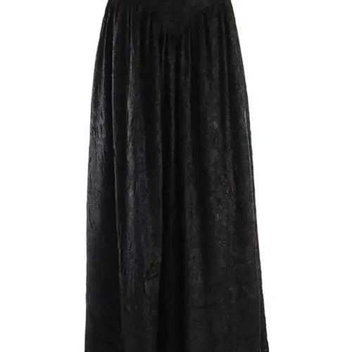 Load image into Gallery viewer, Women Dark Gold Color Pleated Elegant Long A-line Half-body Skirt High Wais Fashion Tide New Spring Autumn 2025 1DF9488
