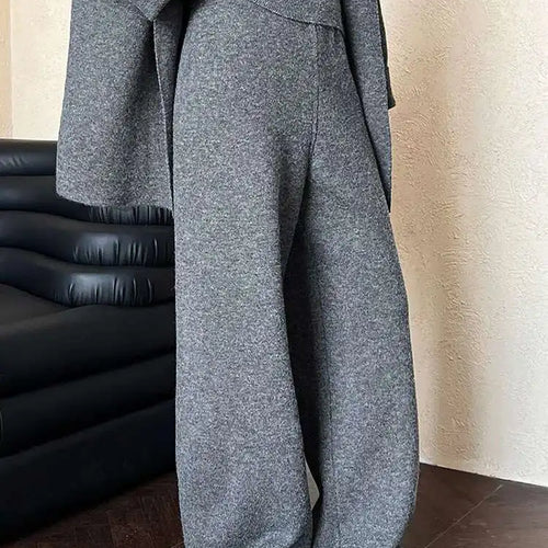 Load image into Gallery viewer, Big Size Sweater Wide Leg Pants Three Piece Suit New V-Neck Long Sleeve Women Fashion Tide Spring Autumn 2025 1DH8658
