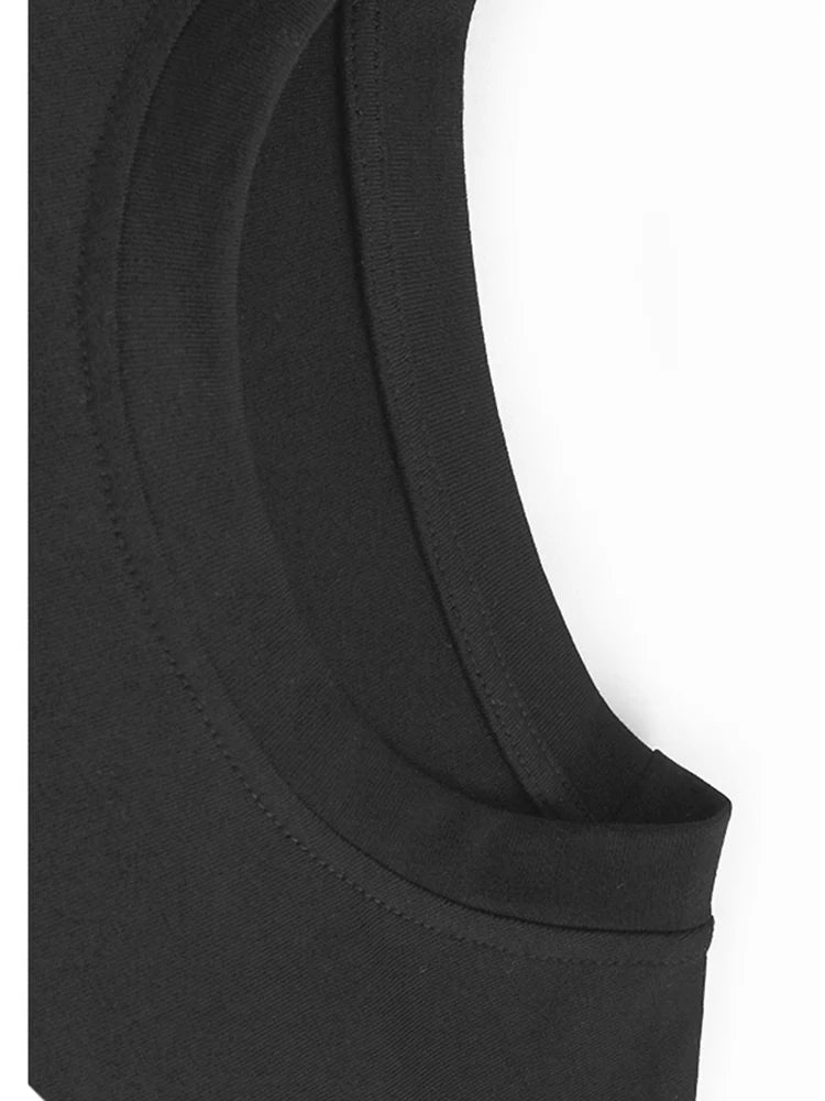 Women Gray Drawstring Pocket Big Size Midi Dress New Round Neck Short Sleeve Fashion Tide Spring Summer 2025 1DJ1193