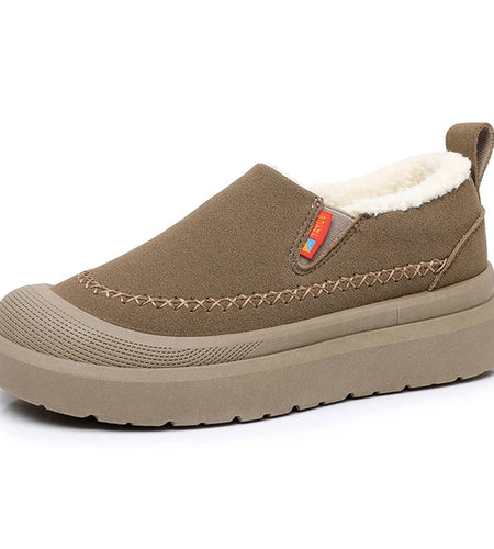 Boots Slip On Winter Shoes For Woman Fur Boots Winter Footweat Women Flat Heels Fur Shoes Warm Ankle Boots Black Botas Mujer