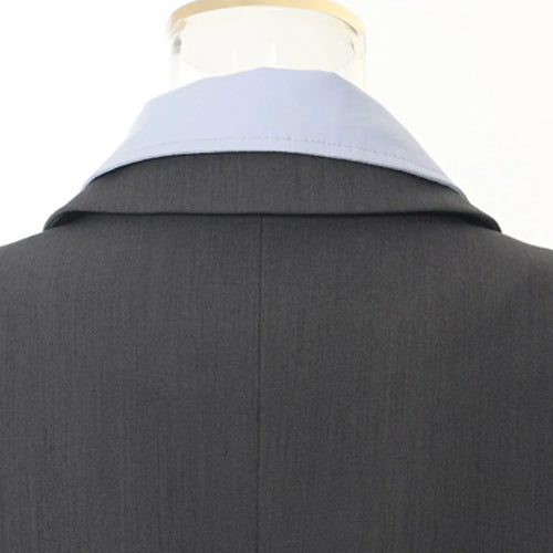 Load image into Gallery viewer, Women Brown Color-block Big Size Elegant Blazer New Lapel Long Sleeve Jacket Fashion Tide Spring Autumn 2025 1DH5932
