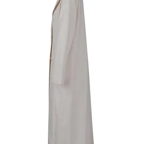 Load image into Gallery viewer, Women Beige Double Breasted Big Size Long Blazer New Lapel Long Sleeve Jacket Fashion Tide Spring Autumn 2025 1LD2046
